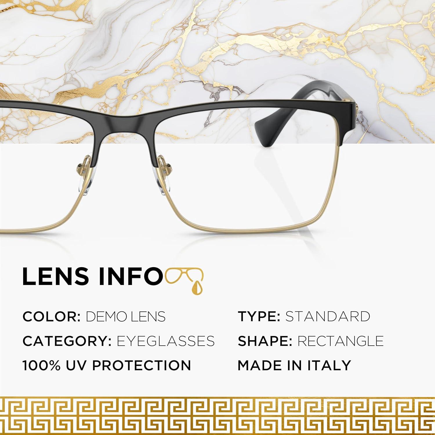 Gafas Versace VE1285 No Polarizadas para Hombres - Marco Metal Negro