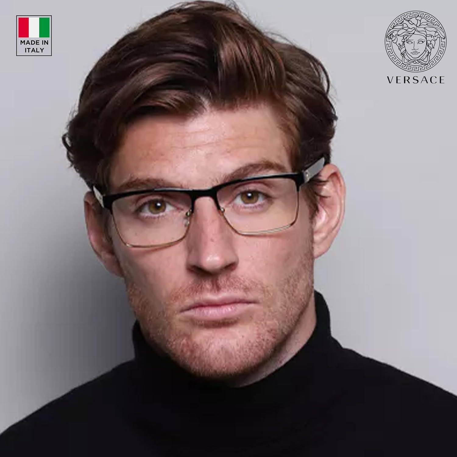 Gafas Versace VE1285 No Polarizadas para Hombres - Marco Metal Negro