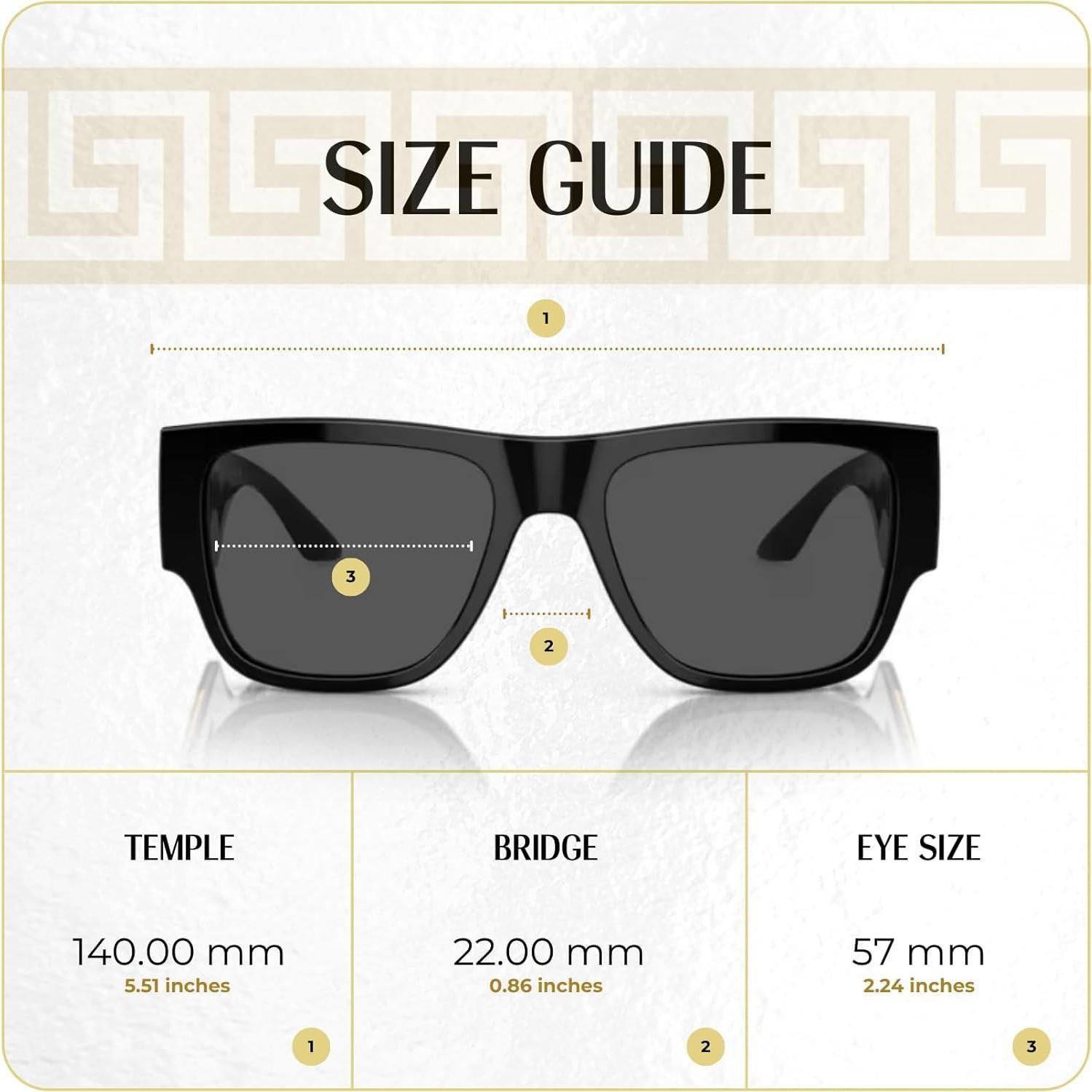 Gafas de sol rectangulares Versace VE4403 para hombres - Kit incluido