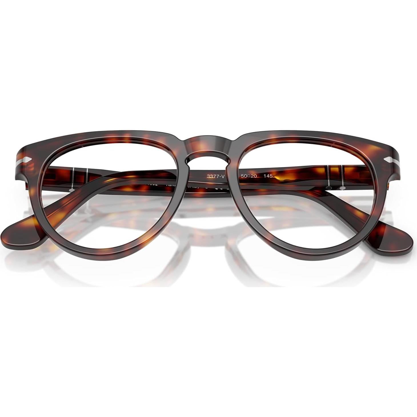 Montura de Gafas Recetadas Redondas Persol PO3377V Habana 50mm