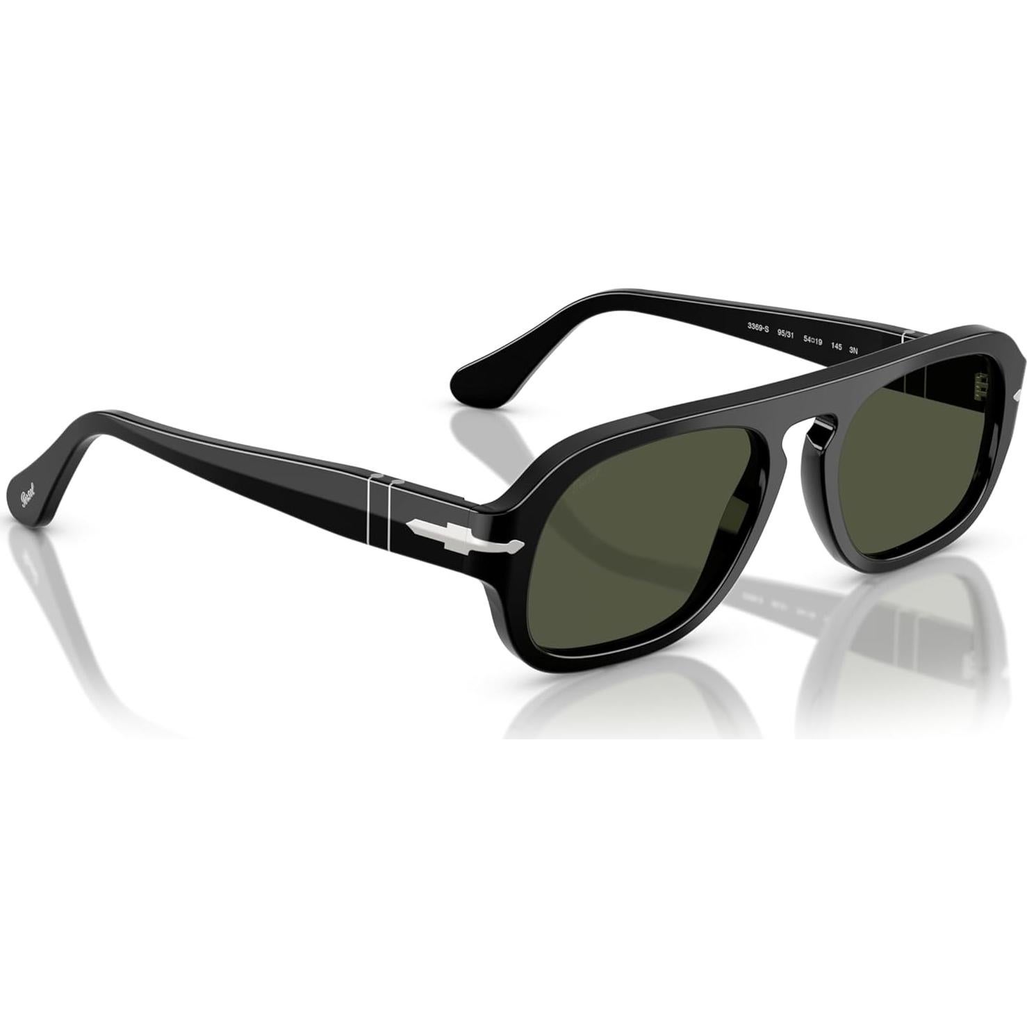Gafas de sol Persol PO3369S Aviador Negro Verde 54mm
