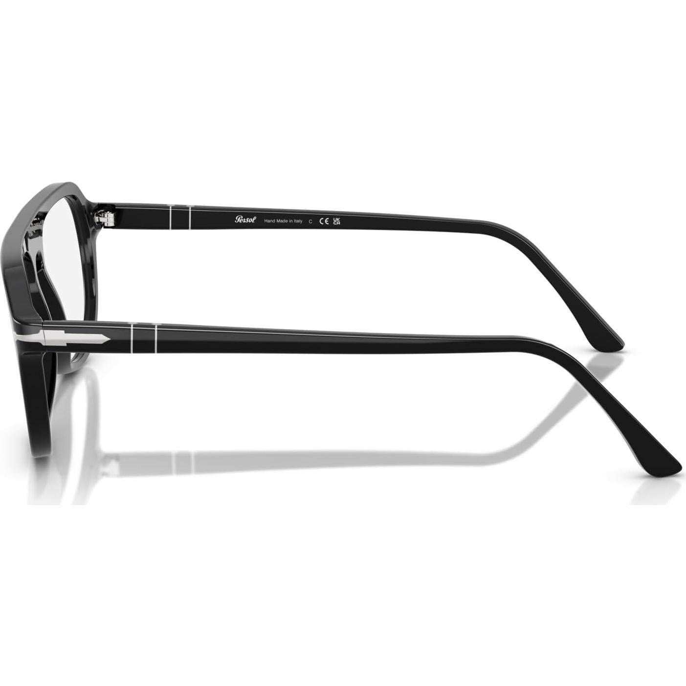 Montura de Gafas Recetadas Persol PO3368V Aviador Negro 56mm