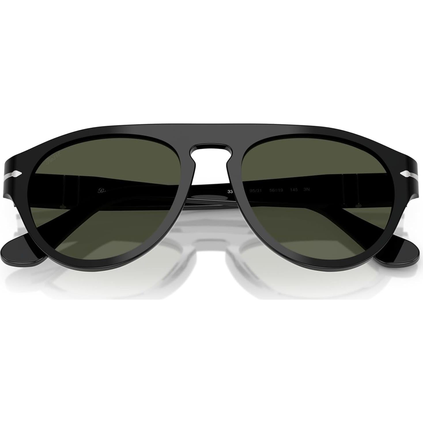 Gafas de sol Persol PO3370S Aviador Negro Verde 53mm