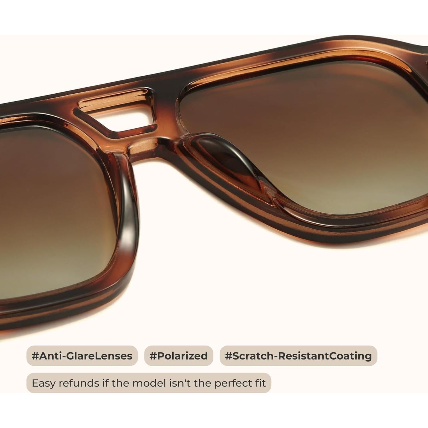 Gafas de Sol Polarizadas Livho Trendy Retro Unisex 2025