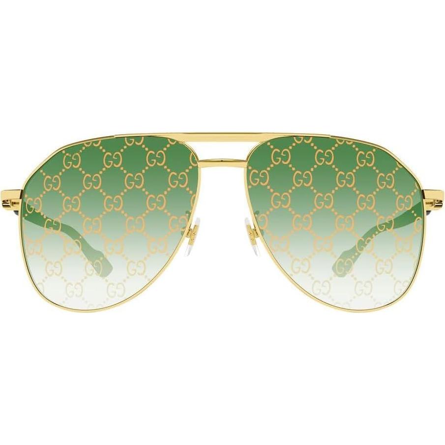 Gafas de sol piloto Gucci GG1220S Oro/Verde para hombres