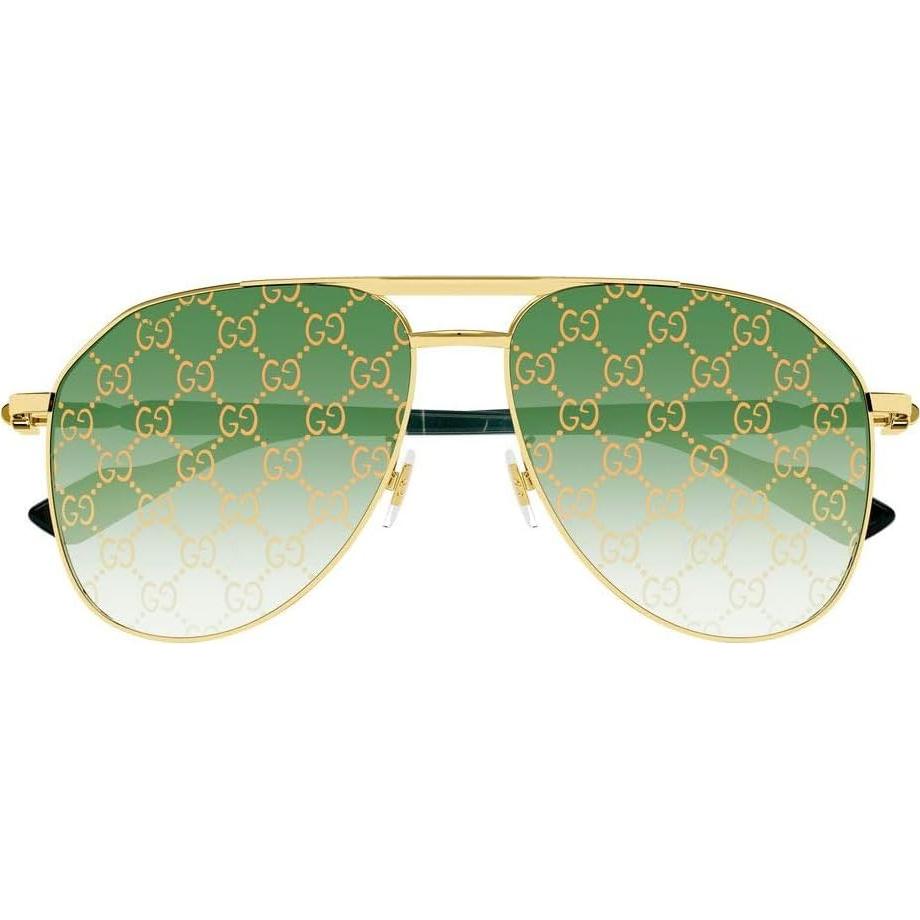 Gafas de sol piloto Gucci GG1220S Oro/Verde para hombres
