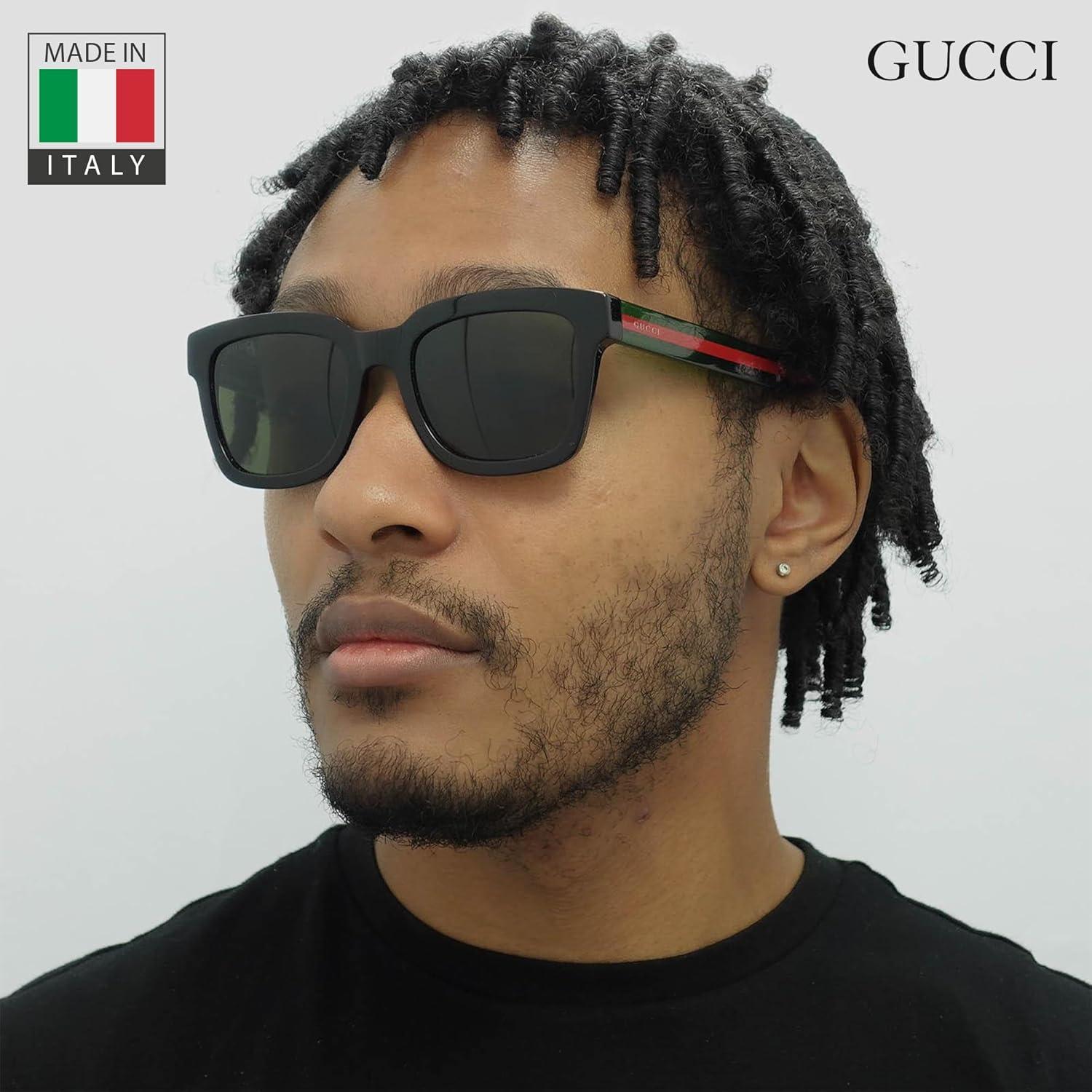 Gafas de Sol Gucci GG0001SN Cuadradas Montura Negra Lente Verde