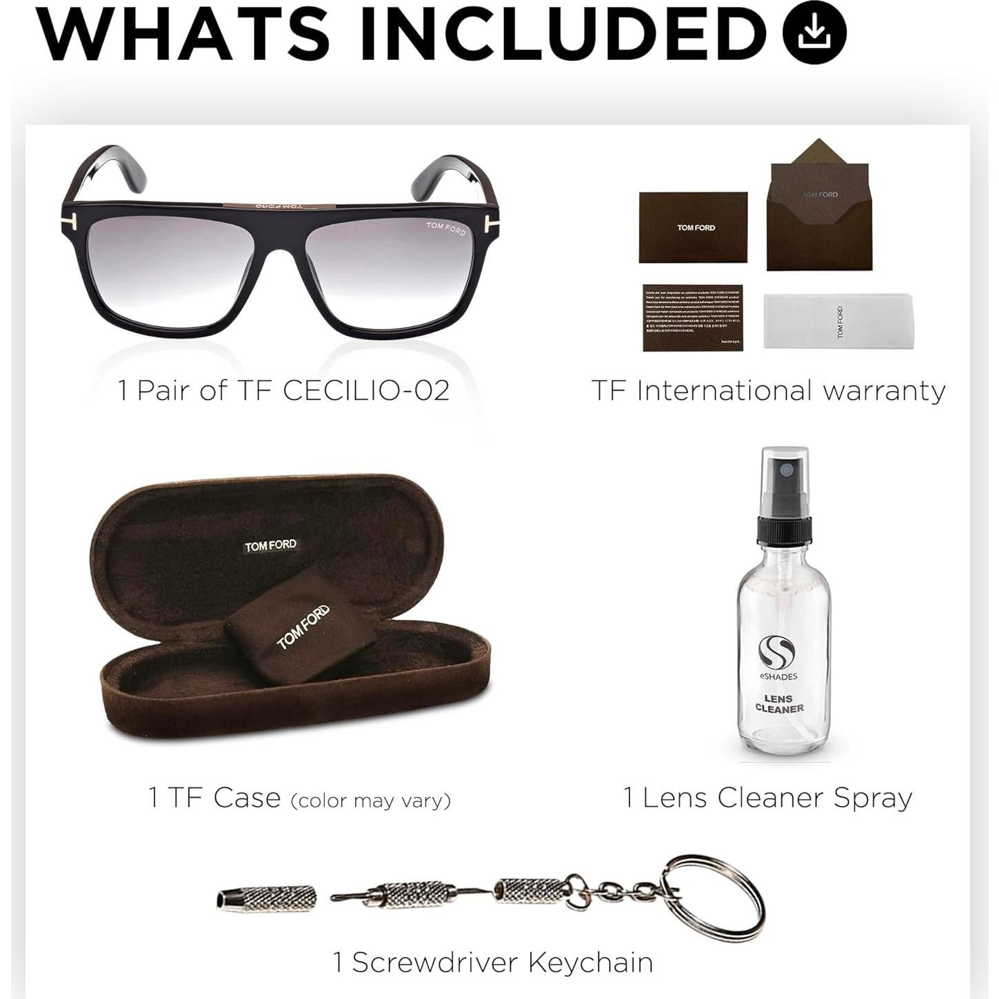 Gafas de Sol Tom Ford FT0628 CECILIO-02 Geométricas + Kit eSHADES