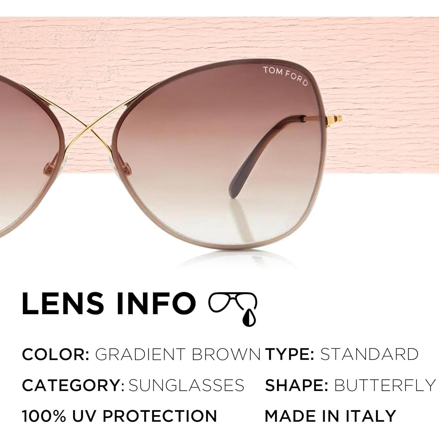 Gafas de Sol Tom Ford FT0250 COLETTE Oro Rosa 63mm