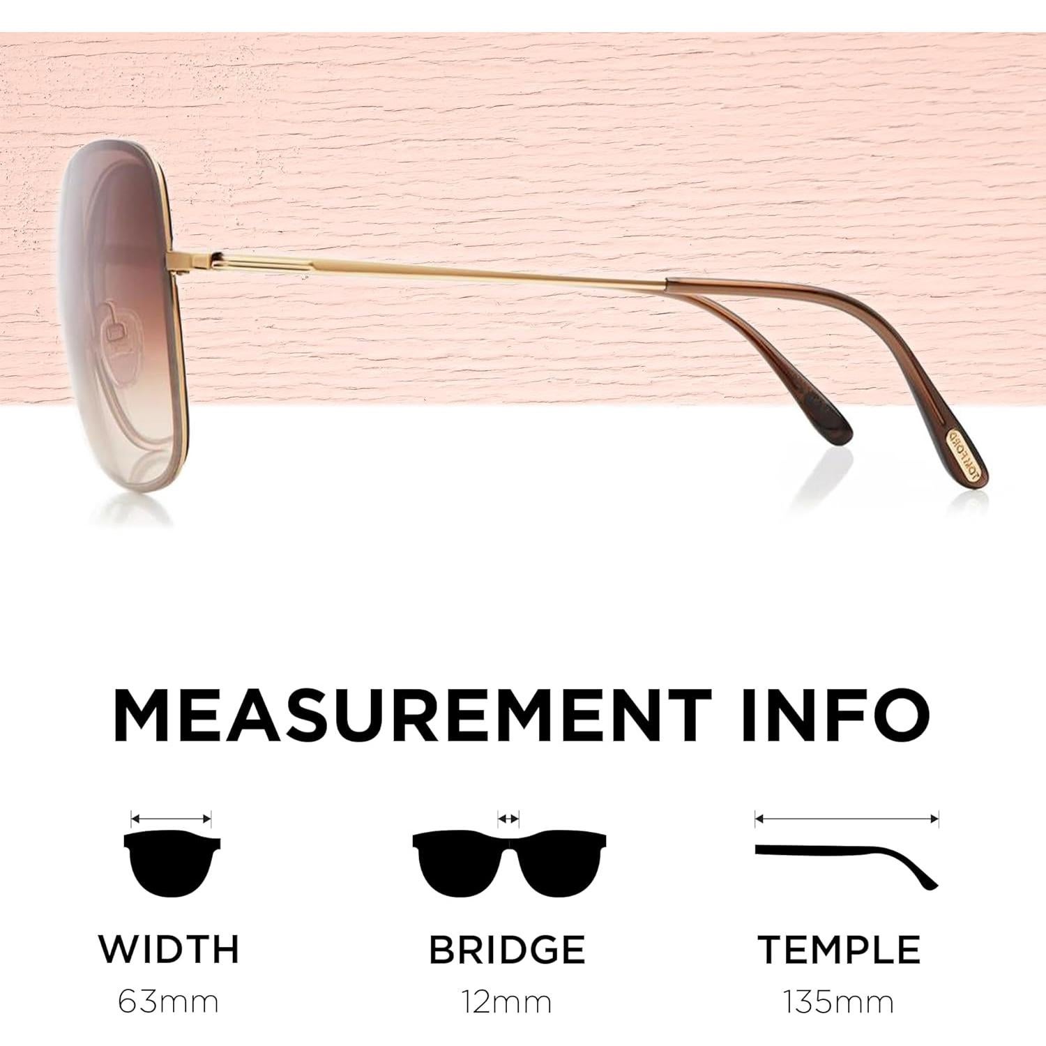 Gafas de Sol Tom Ford FT0250 COLETTE Oro Rosa 63mm