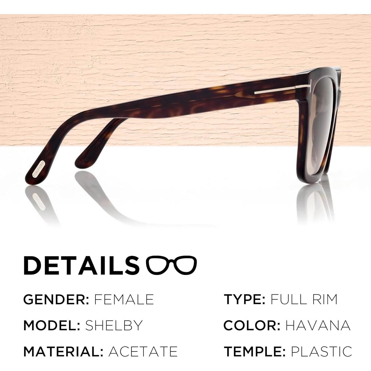 Gafas de Sol Tom Ford FT0952 SELBY Habana Oscuro 55mm