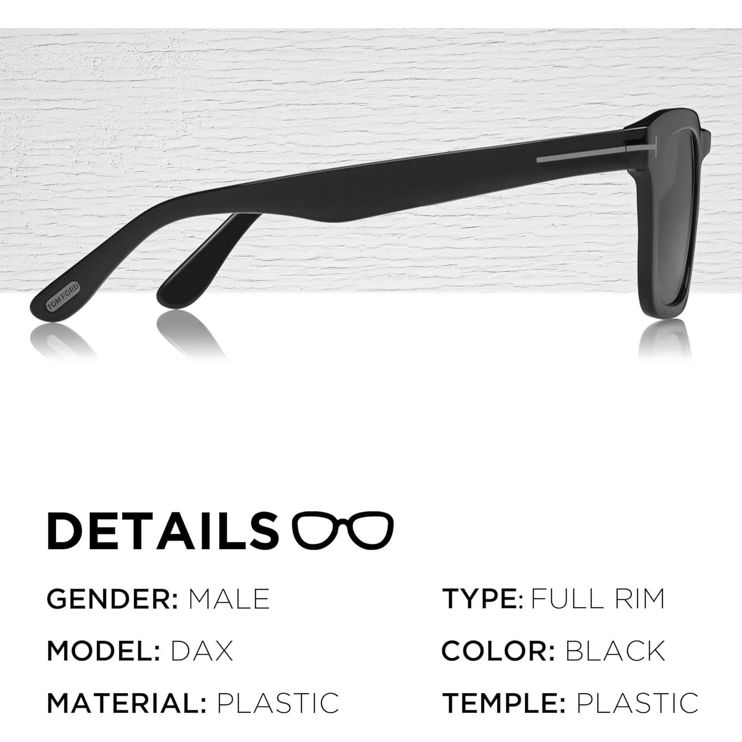 Gafas de Sol Tom Ford DAX FT0751-N 50mm Negro Brillante + Kit