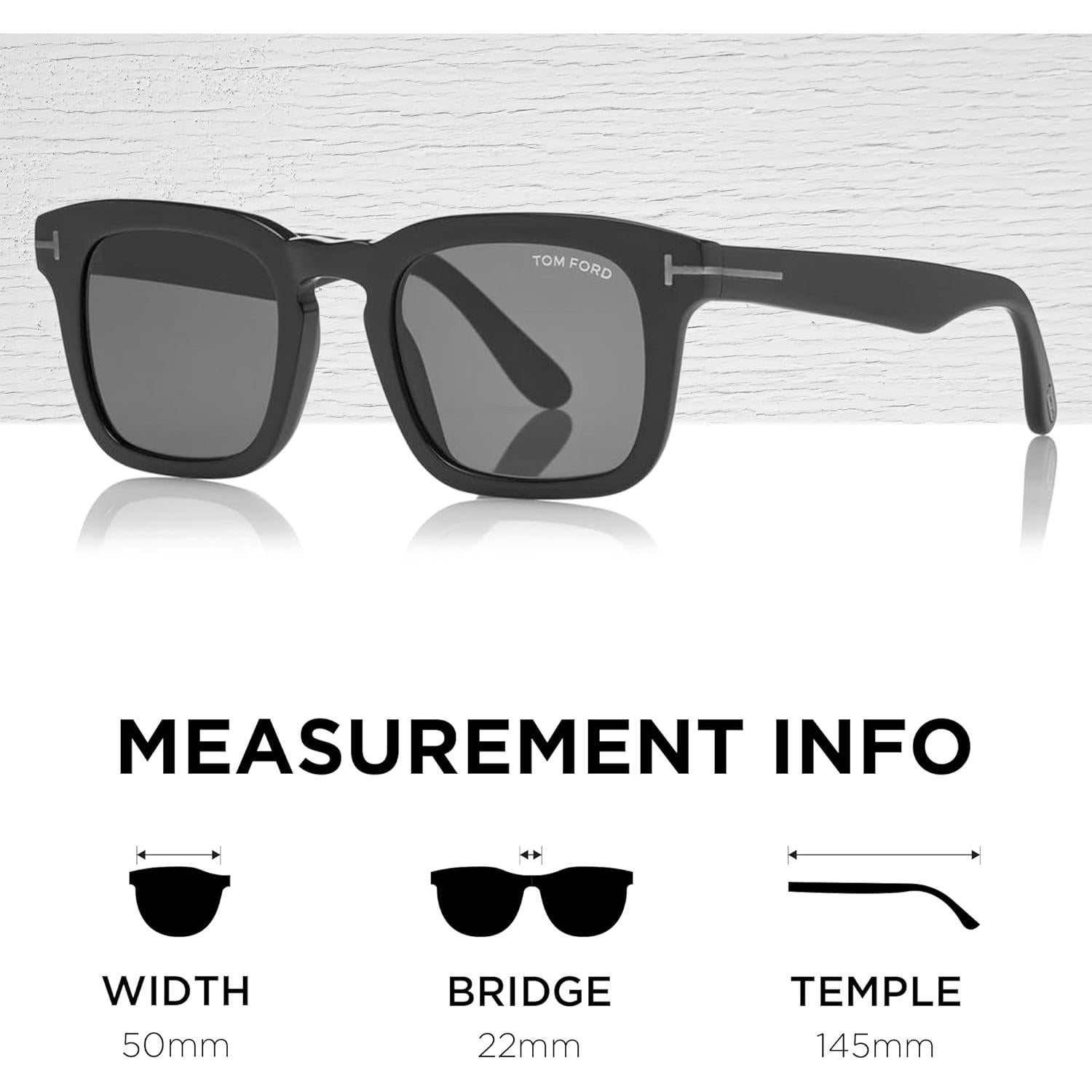 Gafas de Sol Tom Ford DAX FT0751-N 50mm Negro Brillante + Kit