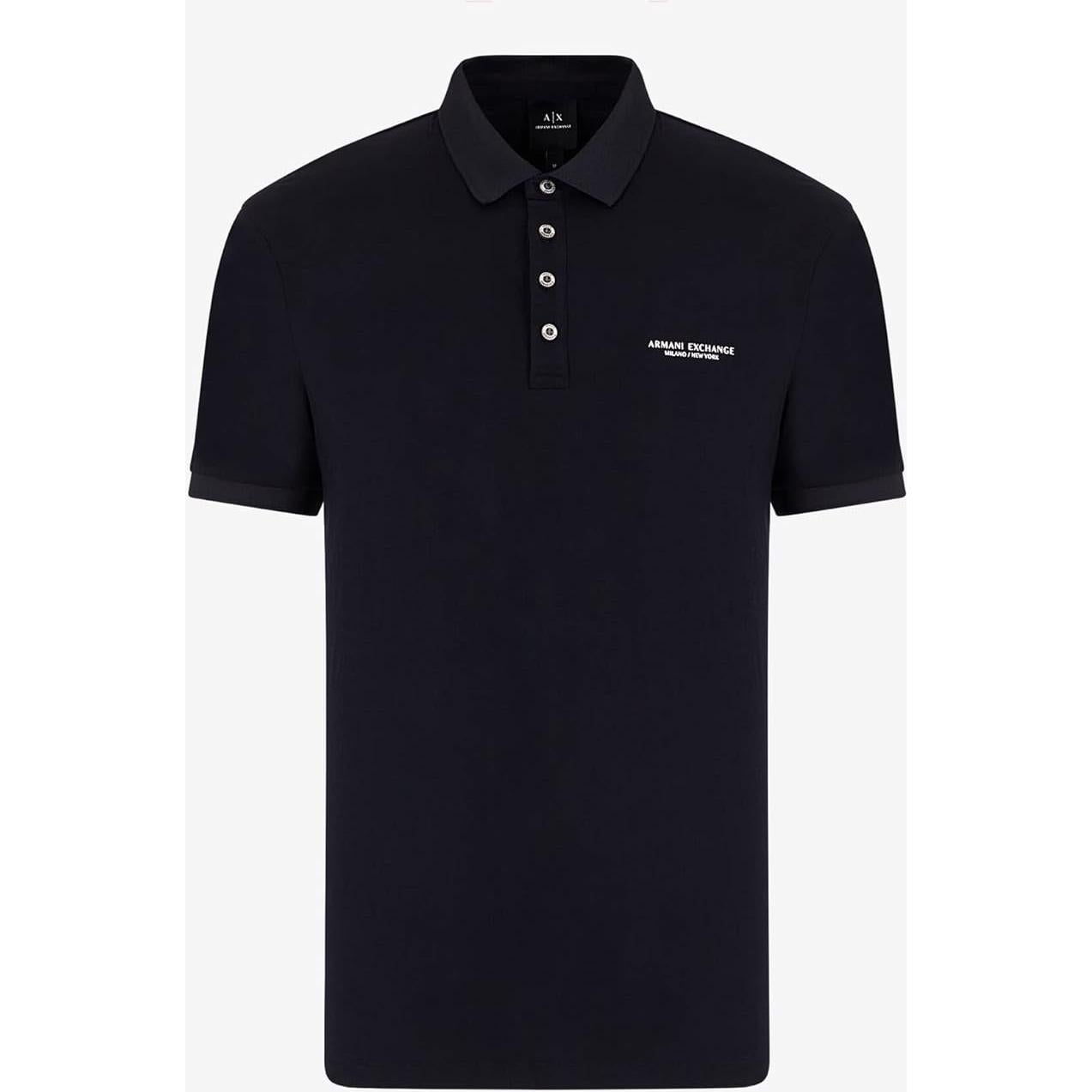 Polo de Algodón Armani Exchange Hombre Manga Corta Marino