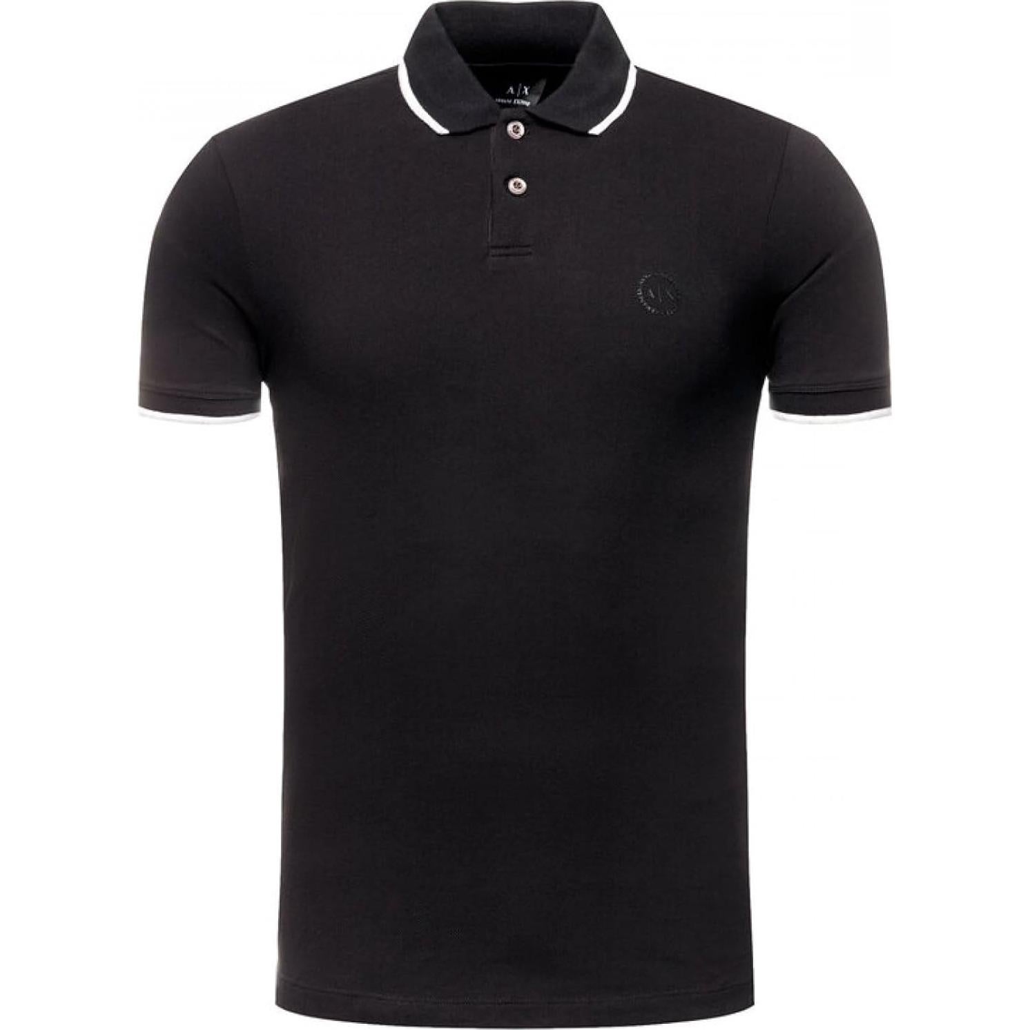 Polo de Jersey de Manga Corta Hombre A|X Armani Exchange Negro