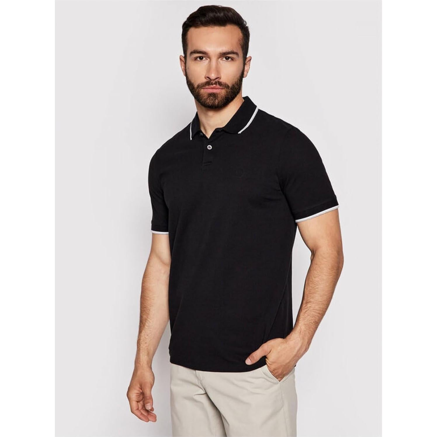 Polo de Jersey de Manga Corta Hombre A|X Armani Exchange Negro