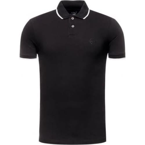 Polo de Jersey de Manga Corta Hombre A|X Armani Exchange Negro
