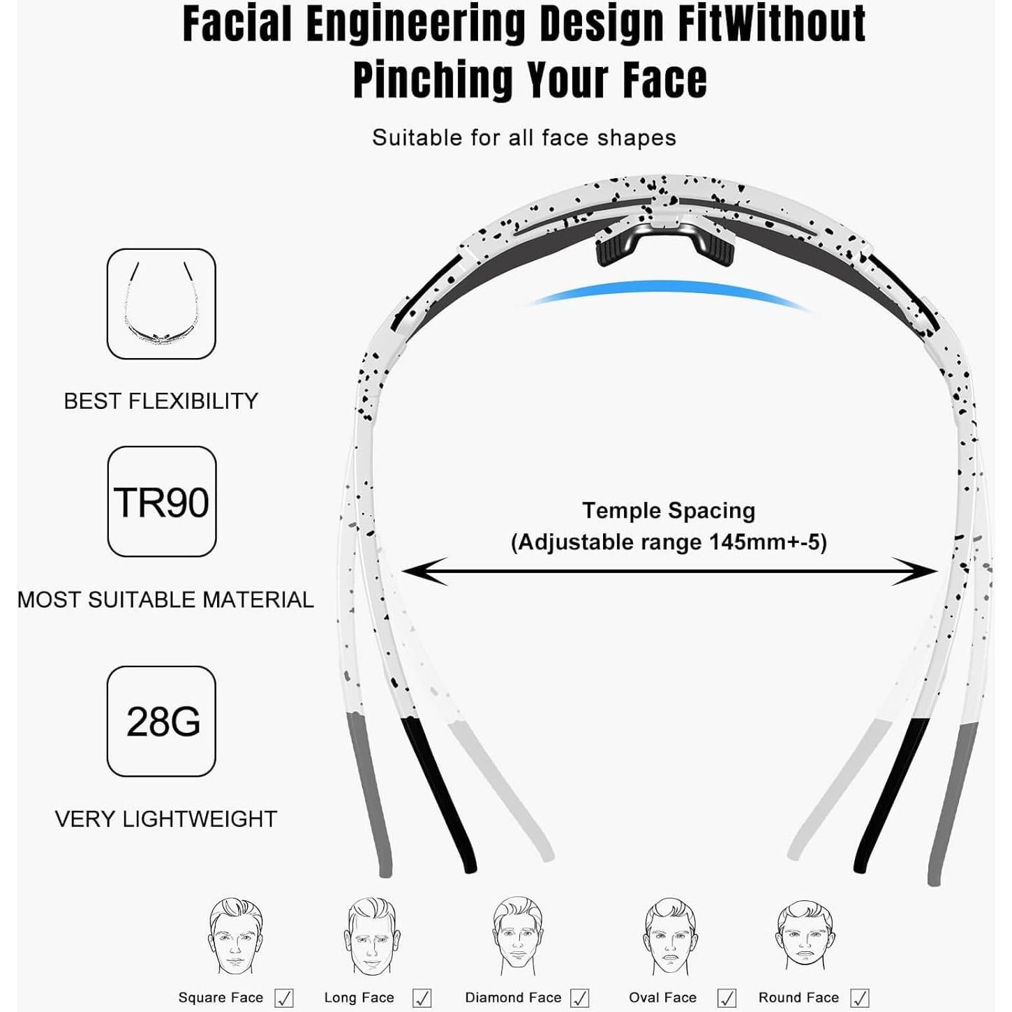 Gafas de sol deportivas AVV UV400 polarizadas para ciclismo