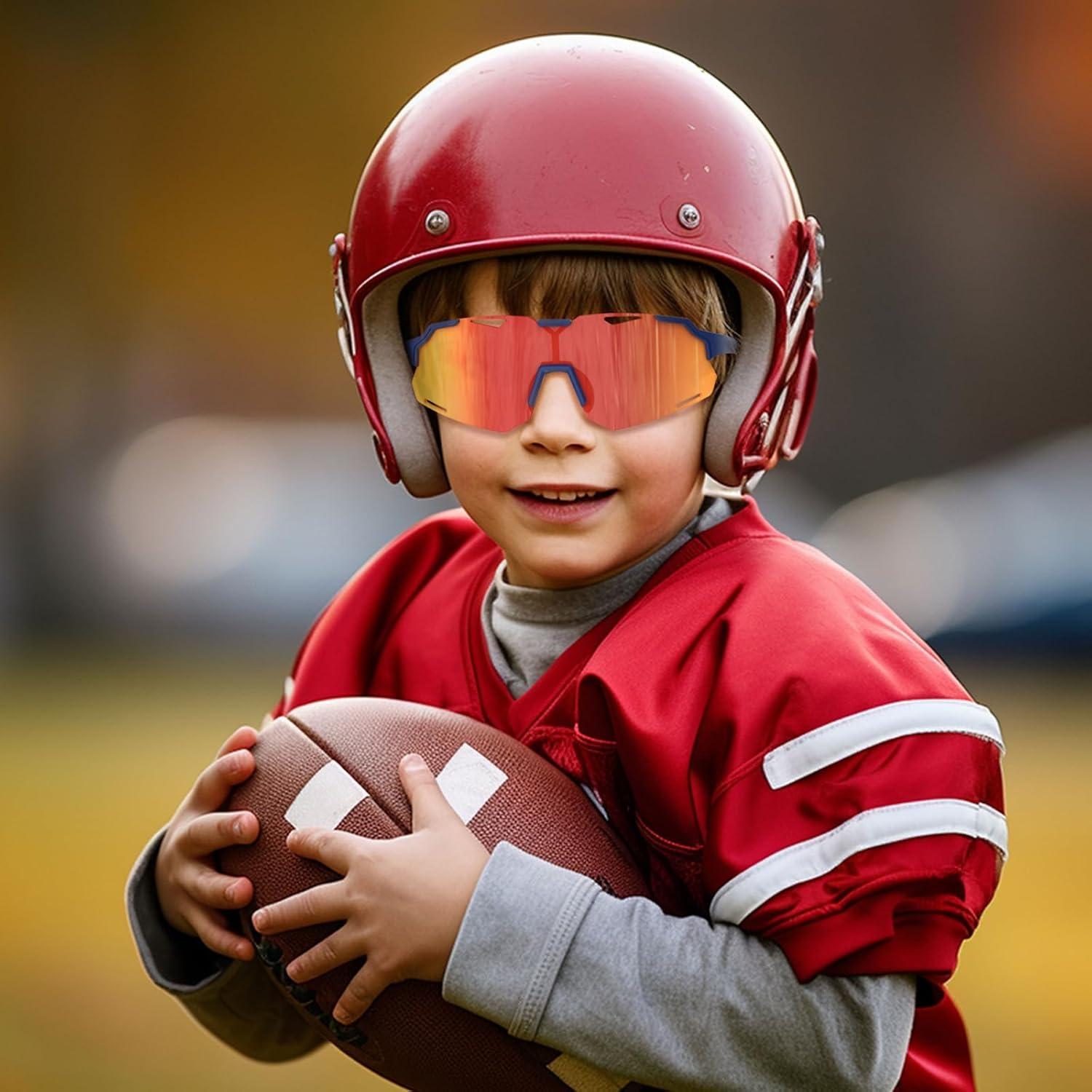 Gafas de sol polarizadas para niños TR90 UV400 Azulrojo