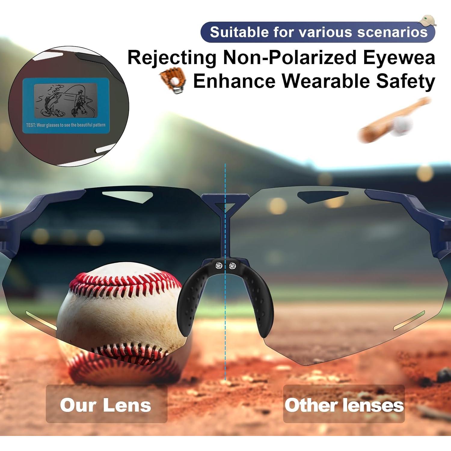 Gafas de sol polarizadas para niños TR90 UV400 Azulrojo