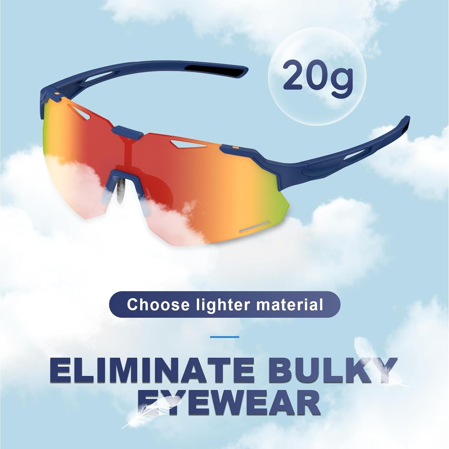 Gafas de sol polarizadas para niños TR90 UV400 Azulrojo