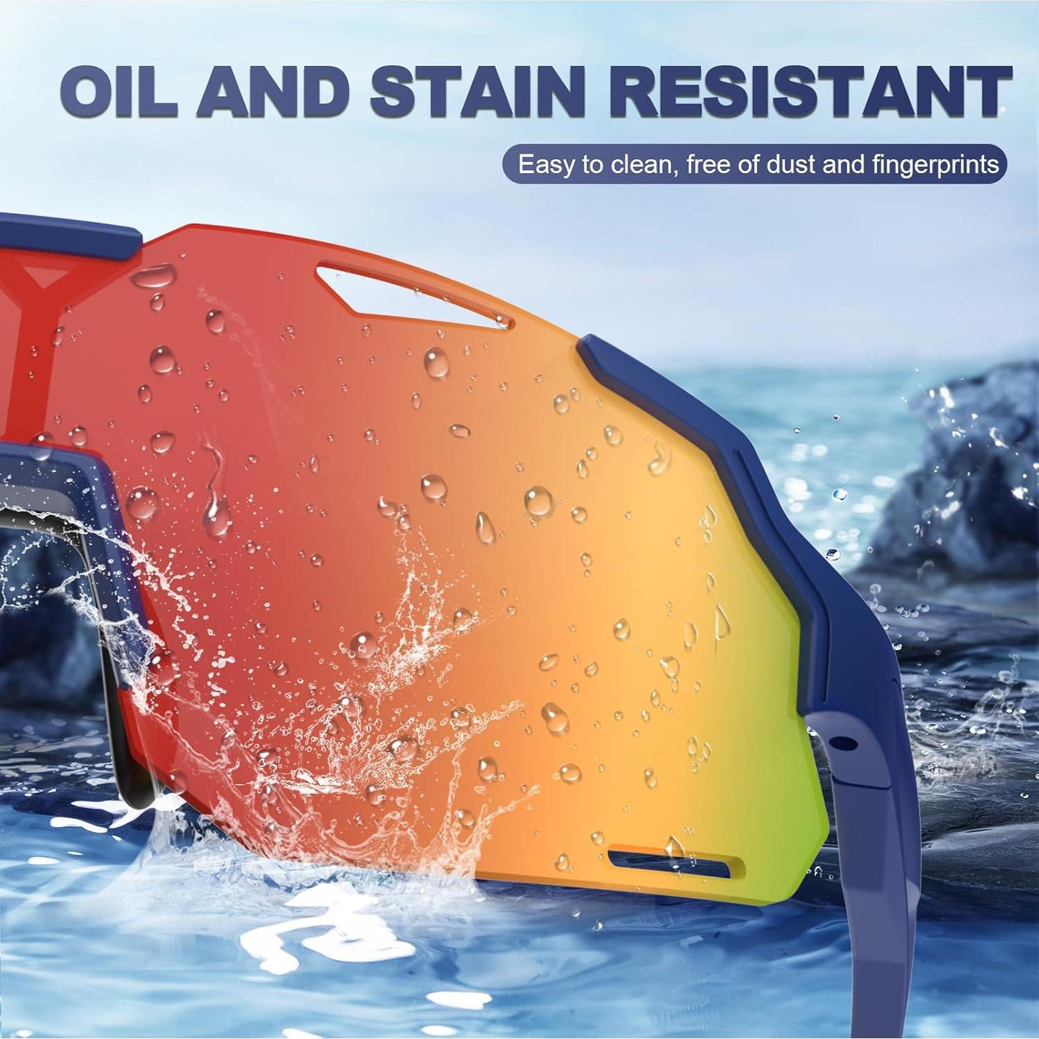 Gafas de sol polarizadas para niños TR90 UV400 Azulrojo