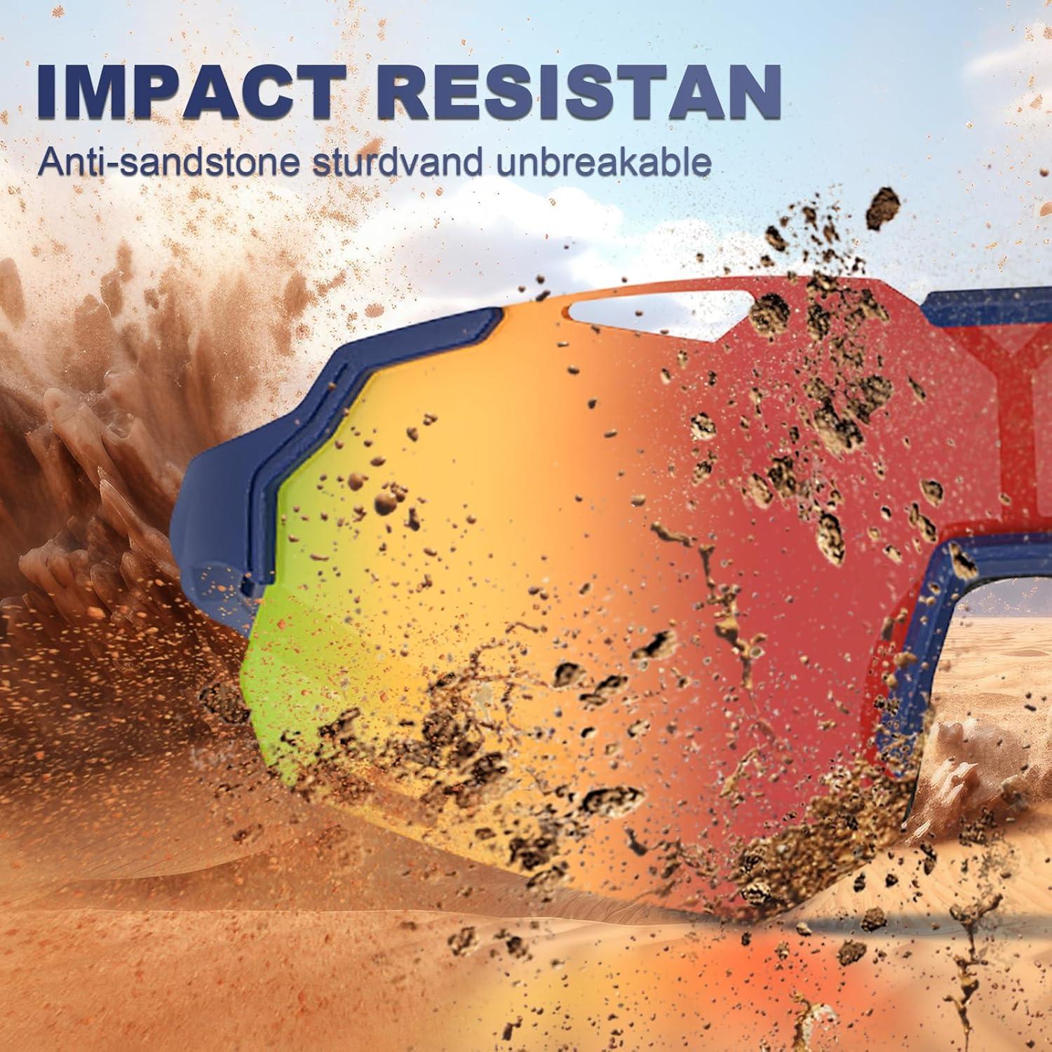 Gafas de sol polarizadas para niños TR90 UV400 Azulrojo