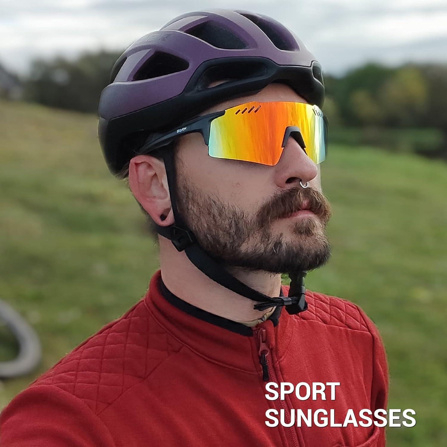 Gafas de Ciclismo SCVCN UV400 Ligeras para Hombres y Mujeres