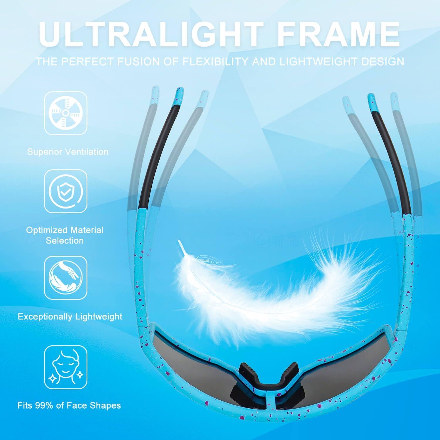 Gafas de Sol Deportivas Polarizadas AVV UV400 - Azul Claro