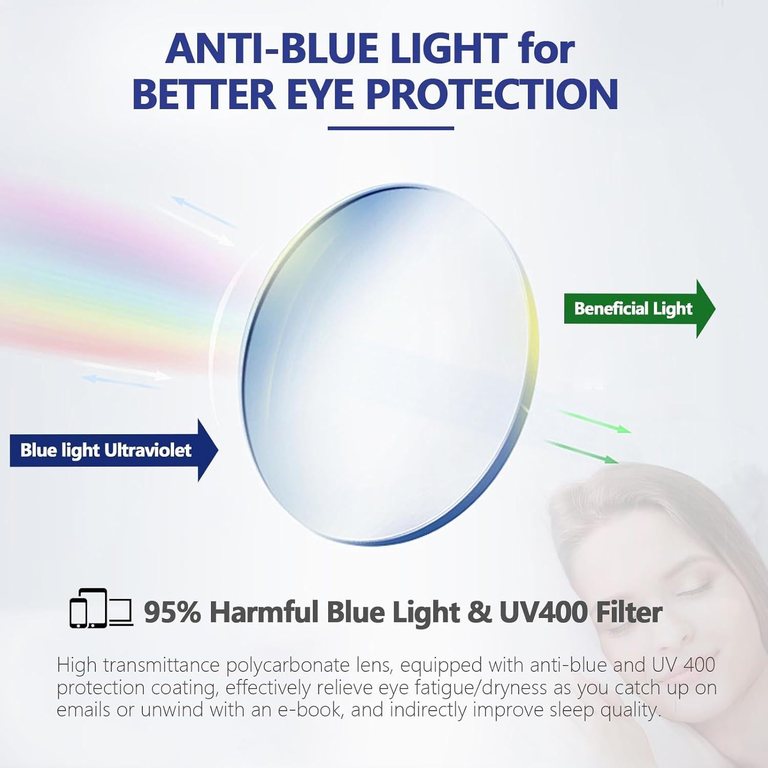 Gafas Bifocales Missfive 2.5x para Hombres y Mujeres - Estilo Deportivo