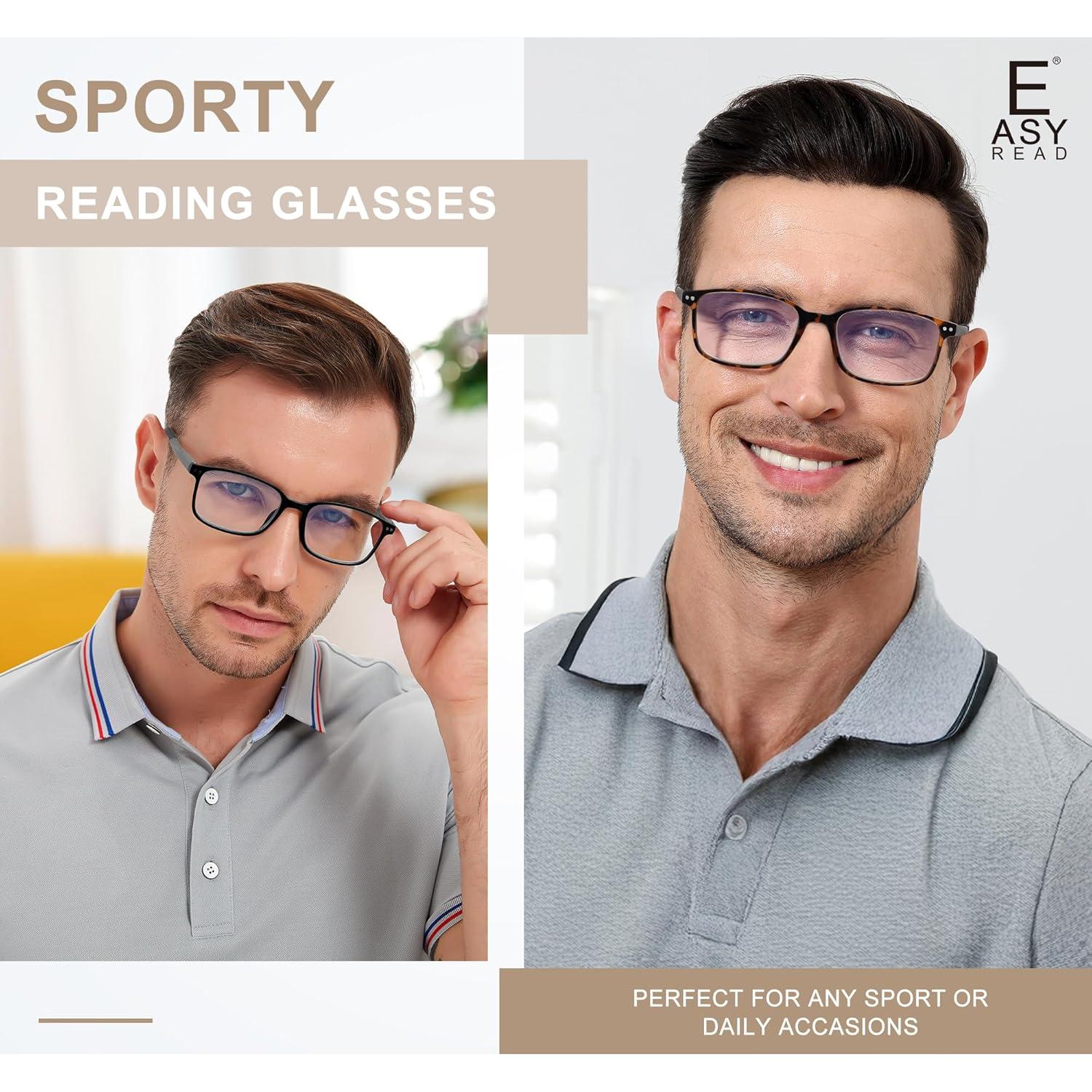 Gafas de Lectura Deportivas EASY READ 2 Pares con Bloqueo Luz Azul