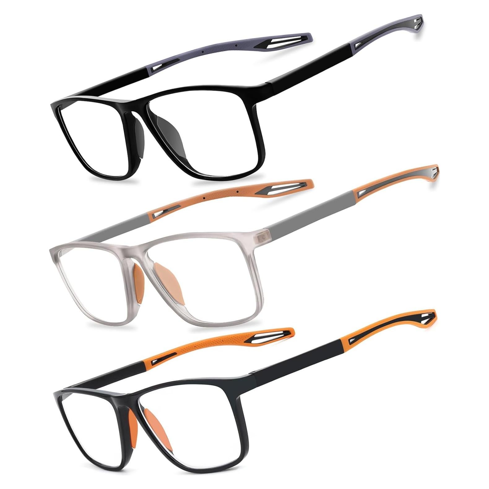 Paquete de 2 Gafas de Lectura Deportivas TR90 con Filtro Azul