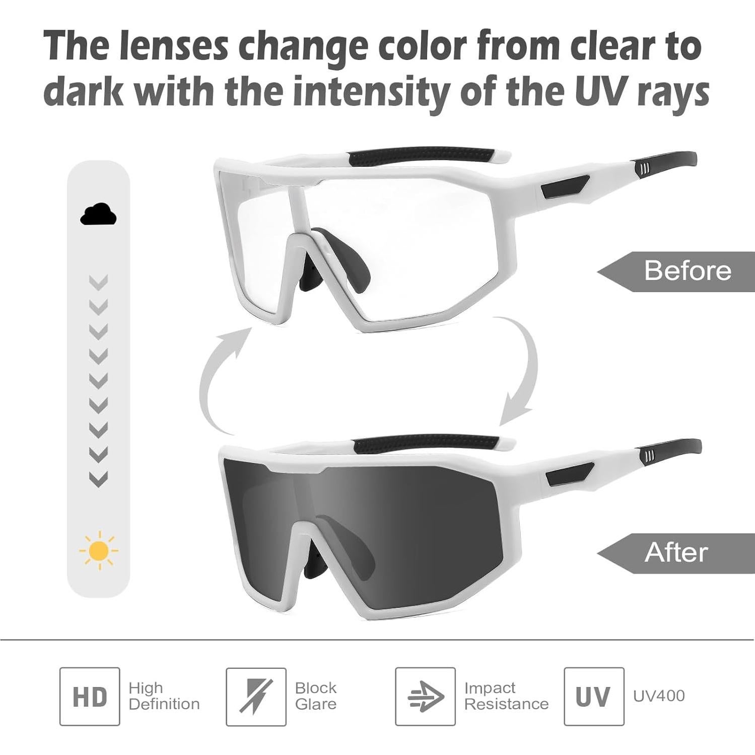 Gafas de Ciclismo Fotochromáticas Suertree UV400 Unisex