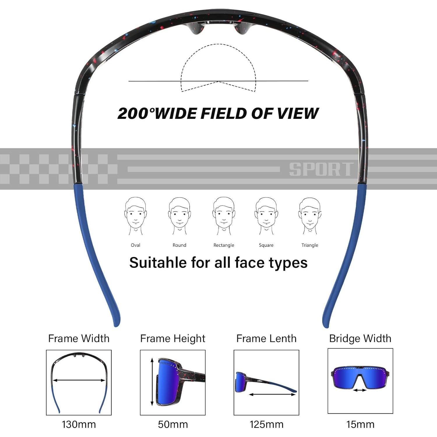 Gafas de sol deportivas DioKiw UV400 para hombres - 3 colores