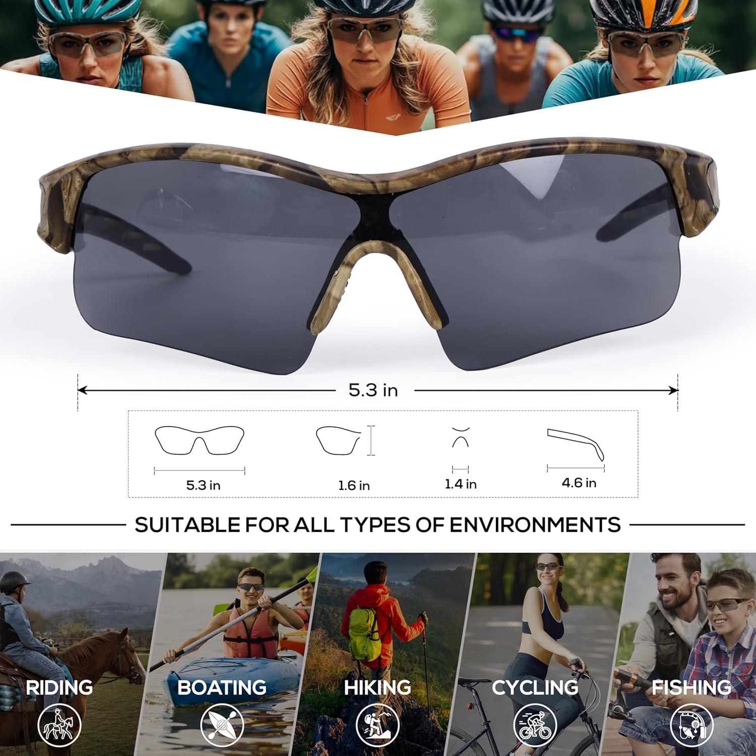 Gafas de Seguridad CamoJax Bison Life - Anti-Rasguños, UV, Negro