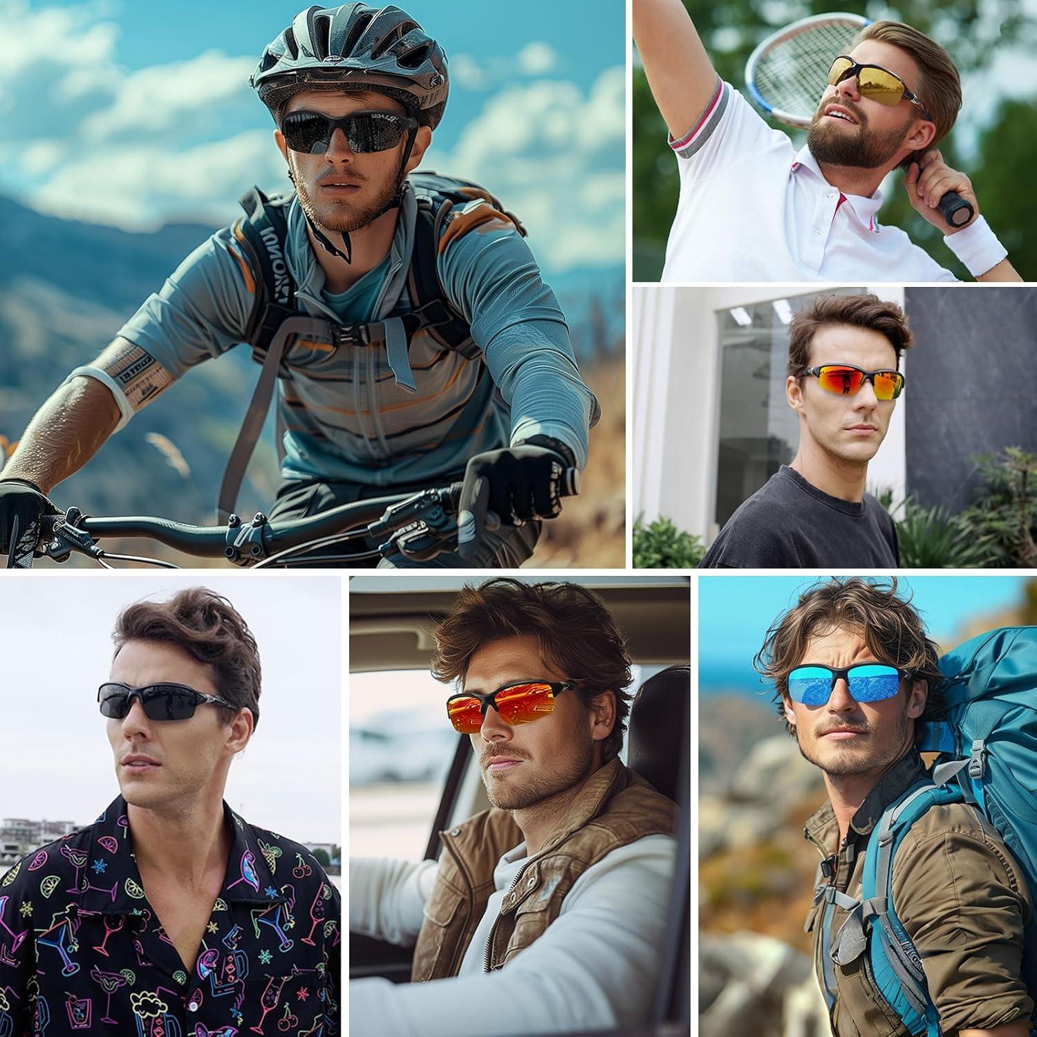 Gafas de Sol Deportivas Polarizadas UV400 Unisex Marco Blanco