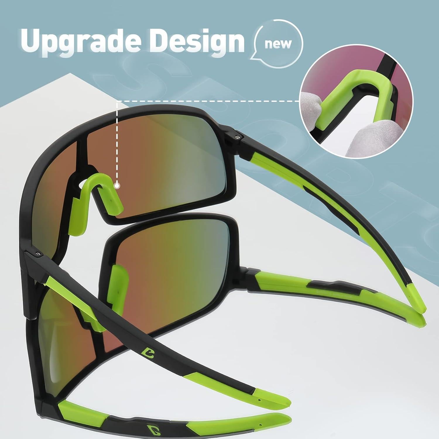Gafas de sol deportivas Bevi polarizadas UV400 para ciclismo
