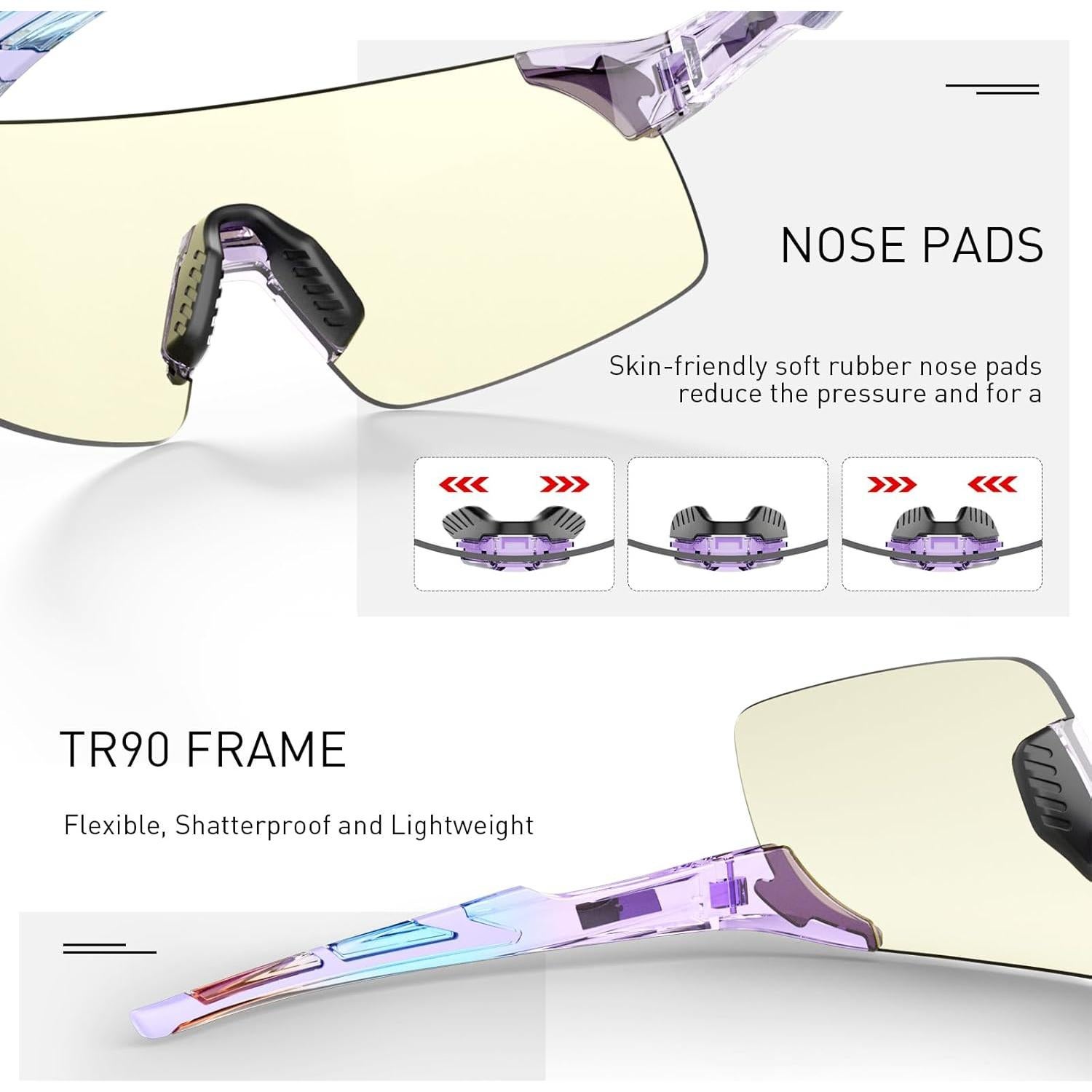 Gafas de Ciclismo Fotochromáticas SCVCN UV400 Unisex Azul