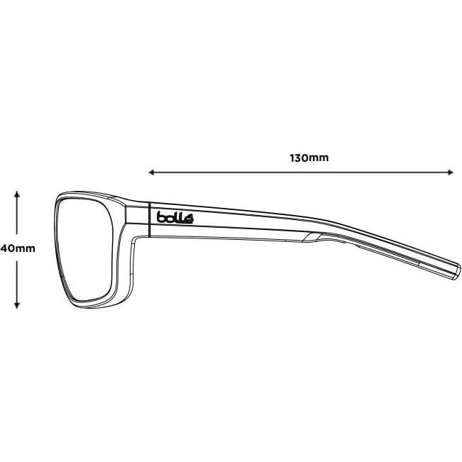 Gafas de Sol Polarizadas Bollé Rectangulares Durazno Mate