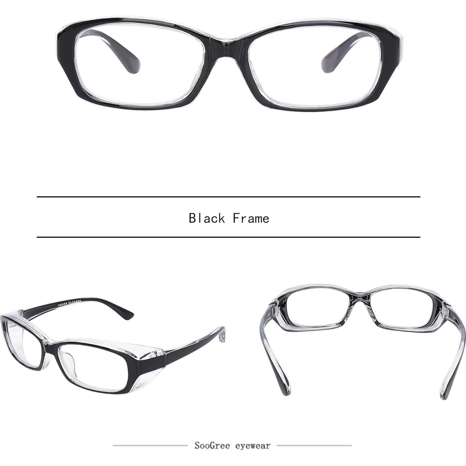 Gafas de Seguridad Antipolen y Antidust Negro - Lente Desmontable