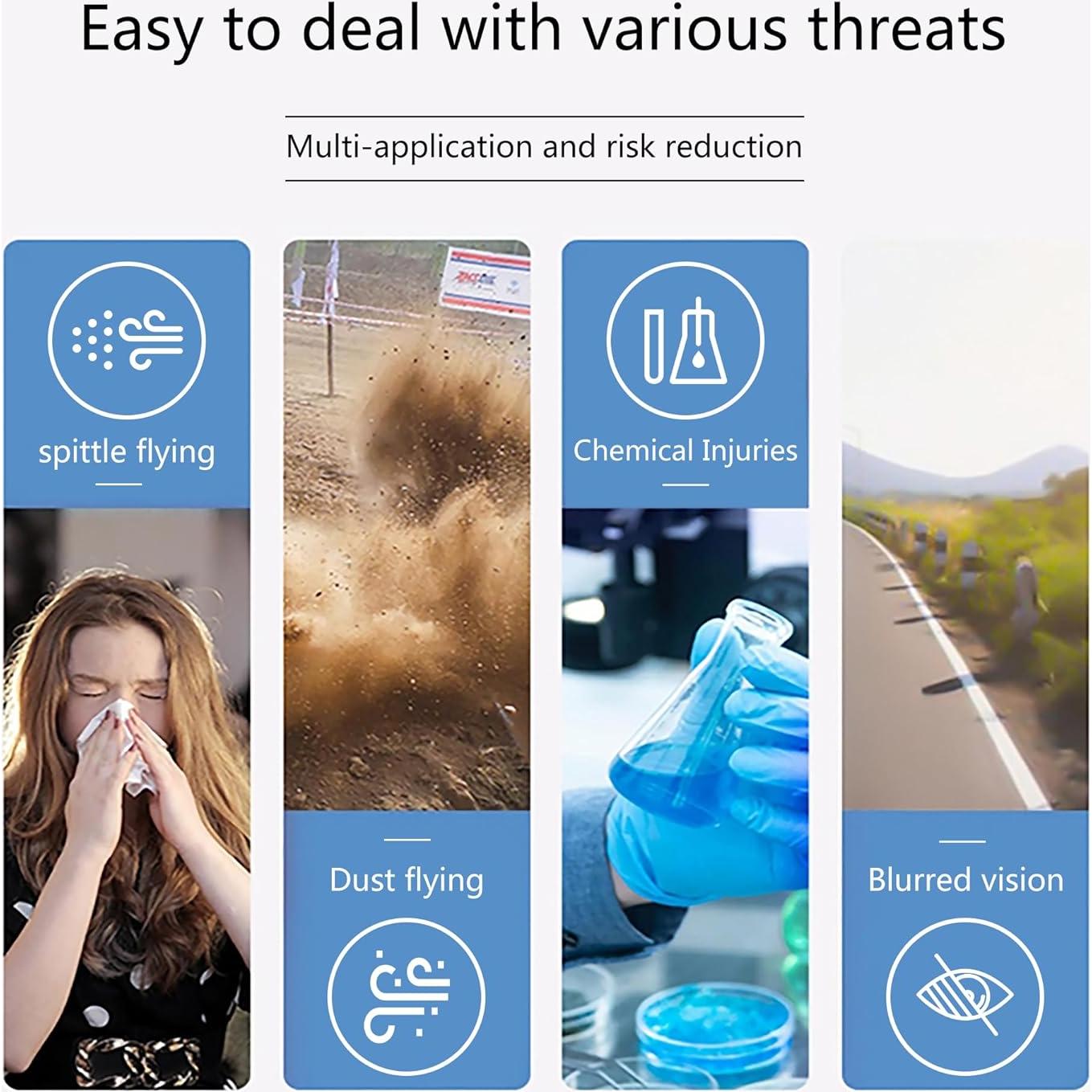 Gafas de Seguridad Antipolen y Antidust Negro - Lente Desmontable