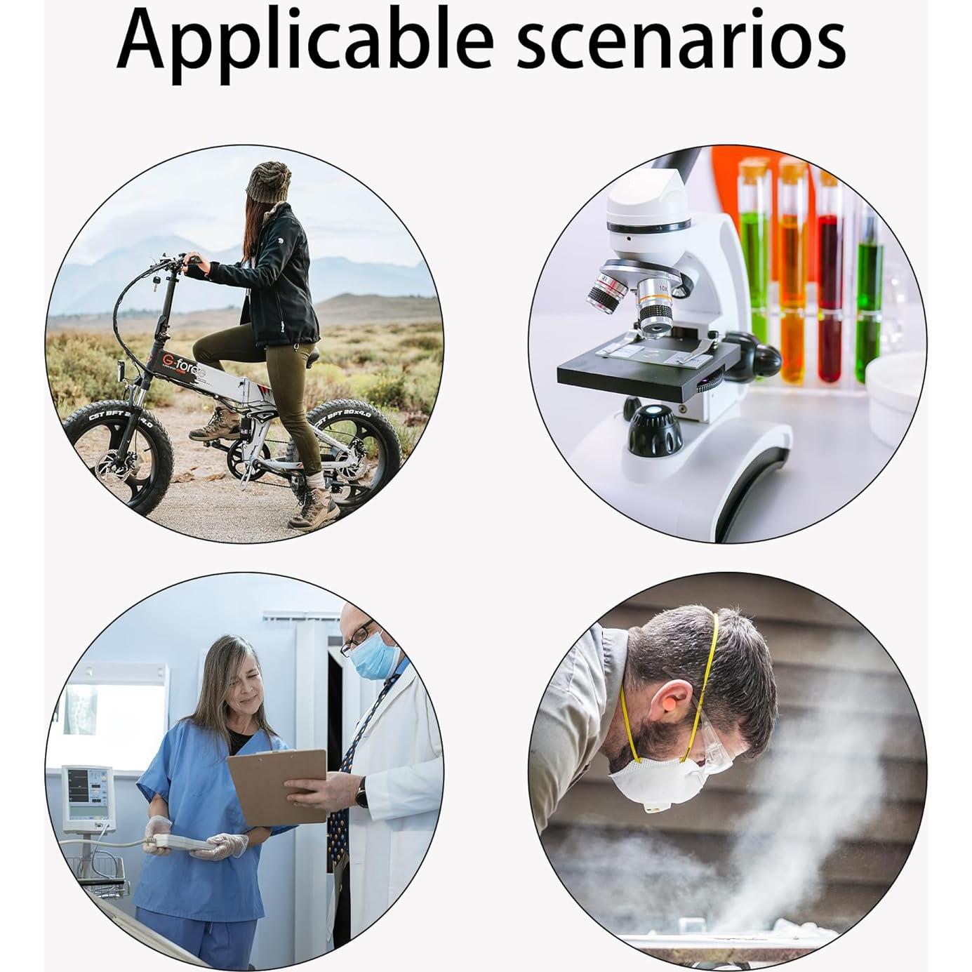 Gafas de Seguridad Antipolen y Antidust Negro - Lente Desmontable