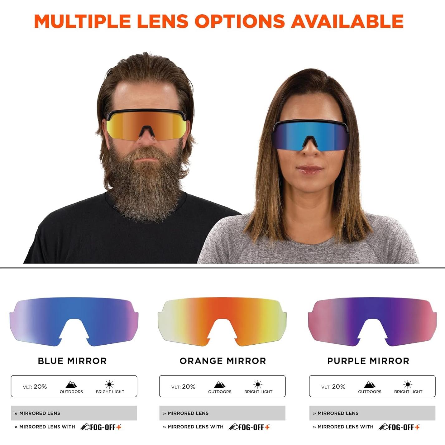 Gafas de Seguridad Ergodyne AEGIR, Lente Espejado, ANSI Z87.1