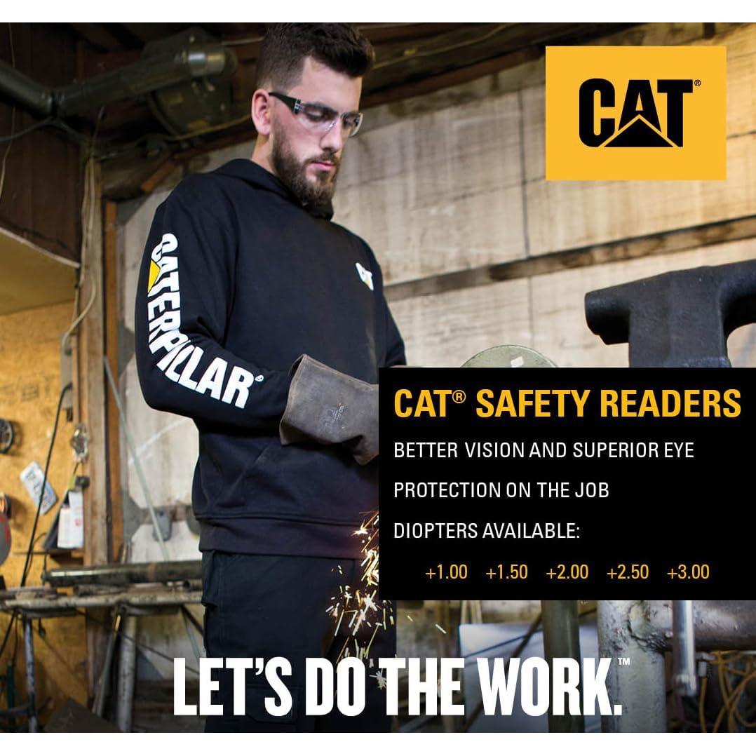 Gafas de Seguridad CAT TRACK +2.5 Dioptría Lente Ahumada