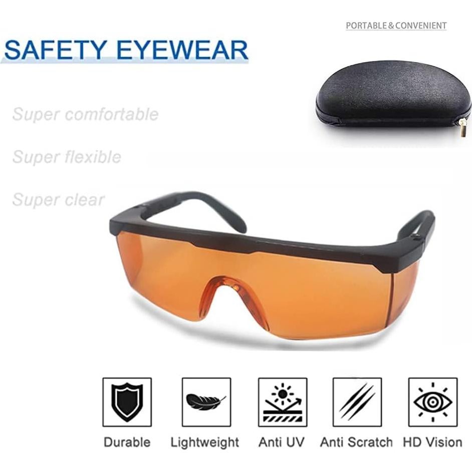 Gafas de Seguridad Mozeeda UV Naranjas ANSI Z87 Ajustables