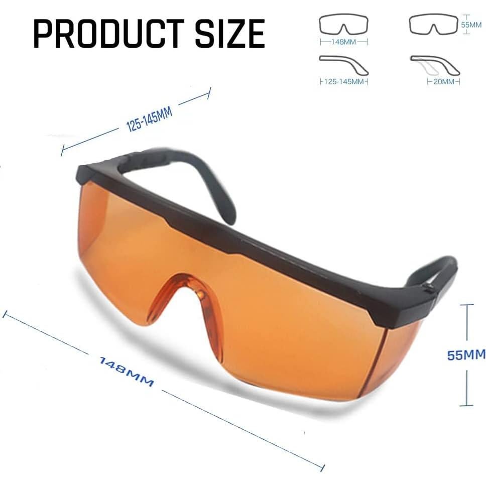 Gafas de Seguridad Mozeeda UV Naranjas ANSI Z87 Ajustables