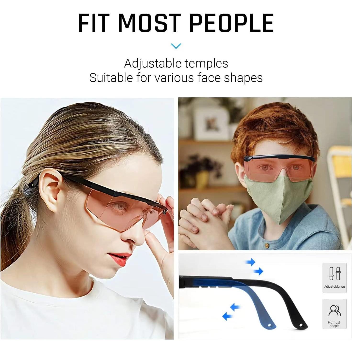 Gafas de Seguridad Mozeeda UV Naranjas ANSI Z87 Ajustables