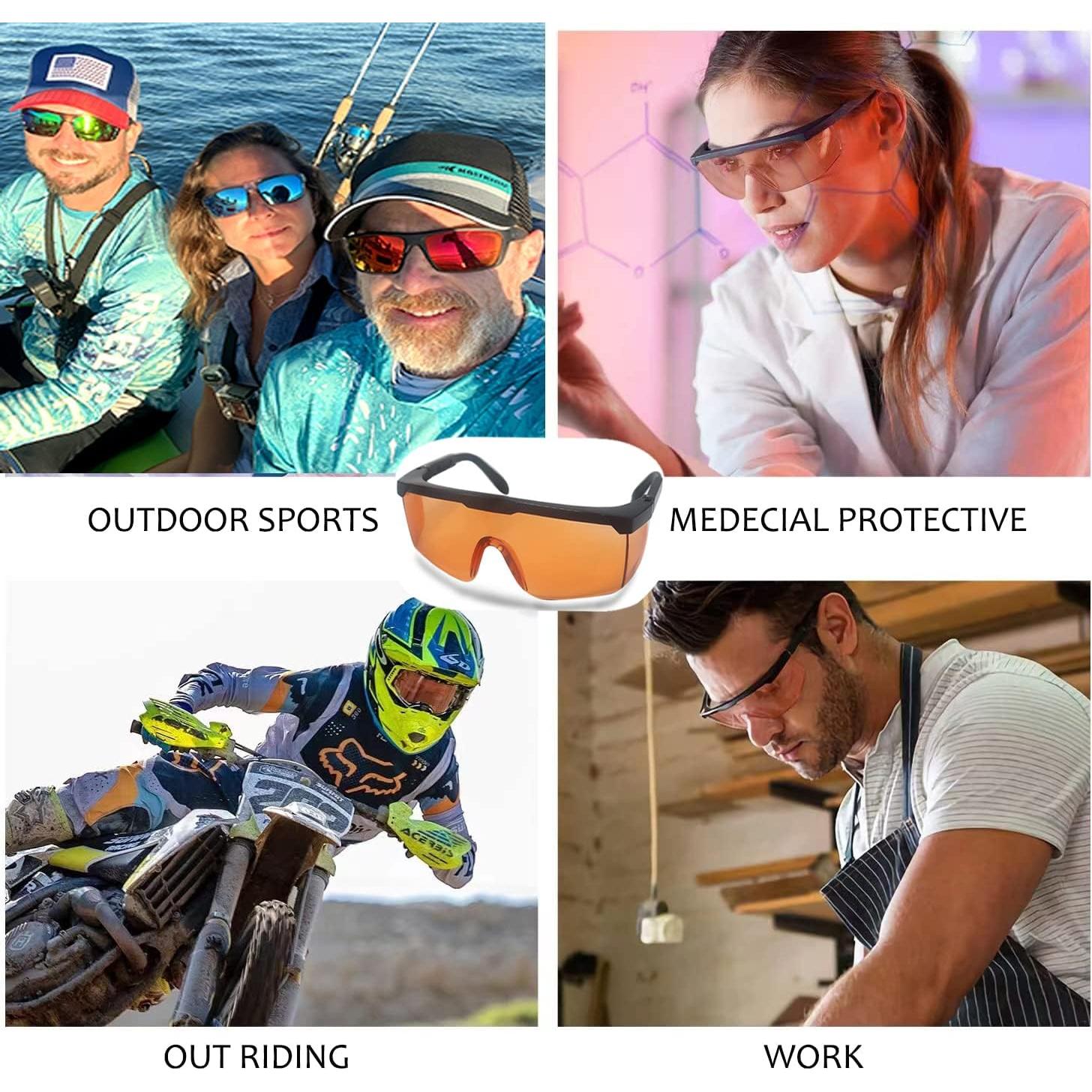 Gafas de Seguridad Mozeeda UV Naranjas ANSI Z87 Ajustables