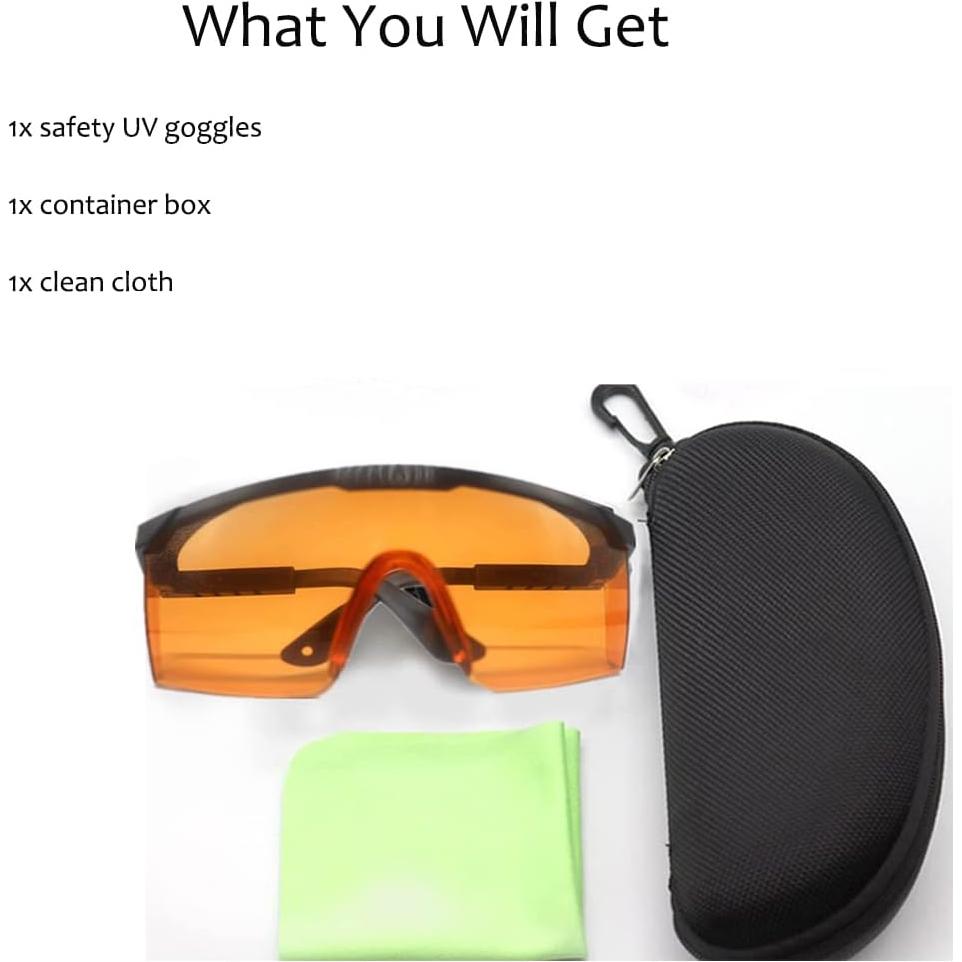 Gafas de Seguridad Mozeeda UV Naranjas ANSI Z87 Ajustables