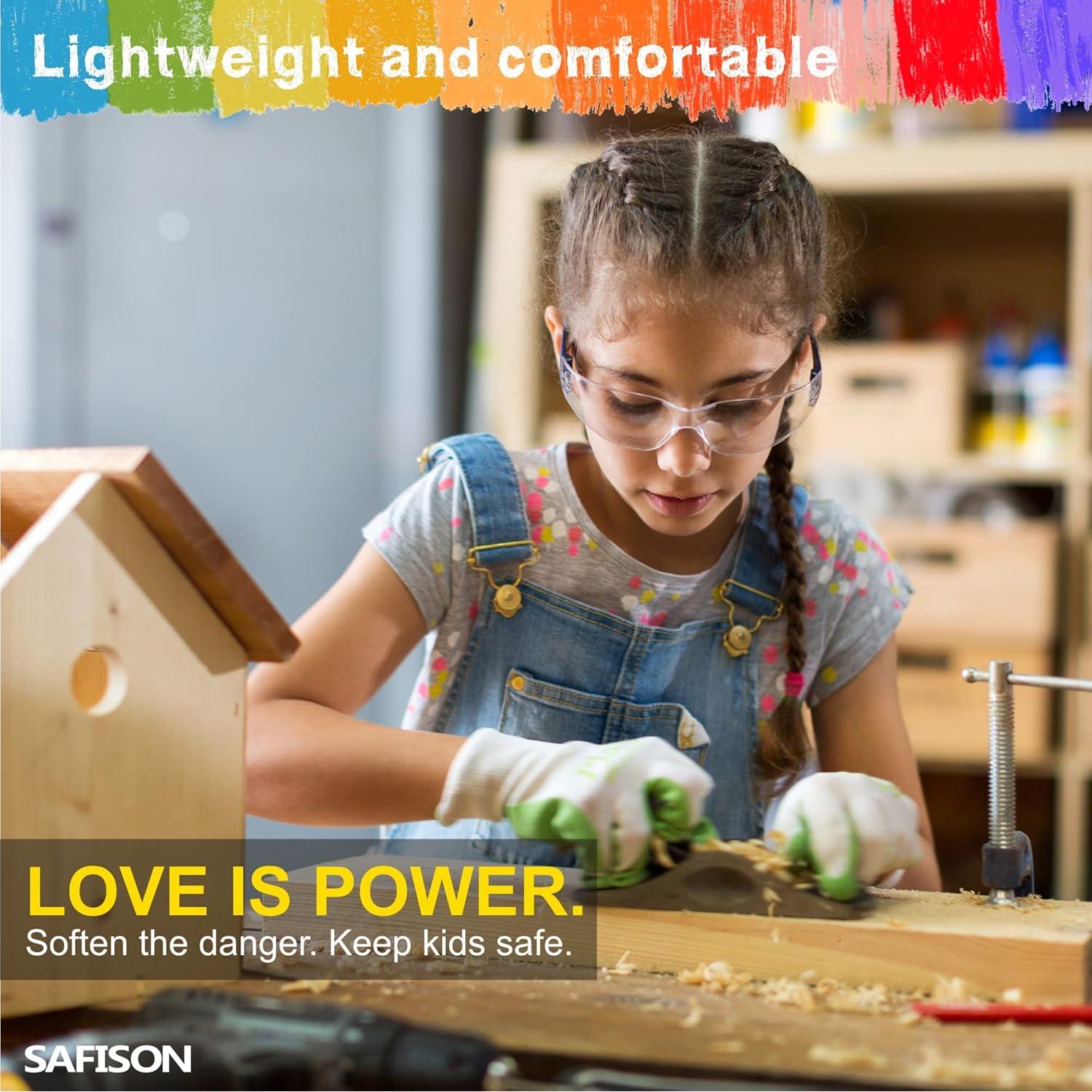 Gafas de Seguridad para Niños SAFISON 28 Paquete Tamaño Infantil